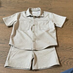 Zara Kids Two-Piece Set in Light green/sage